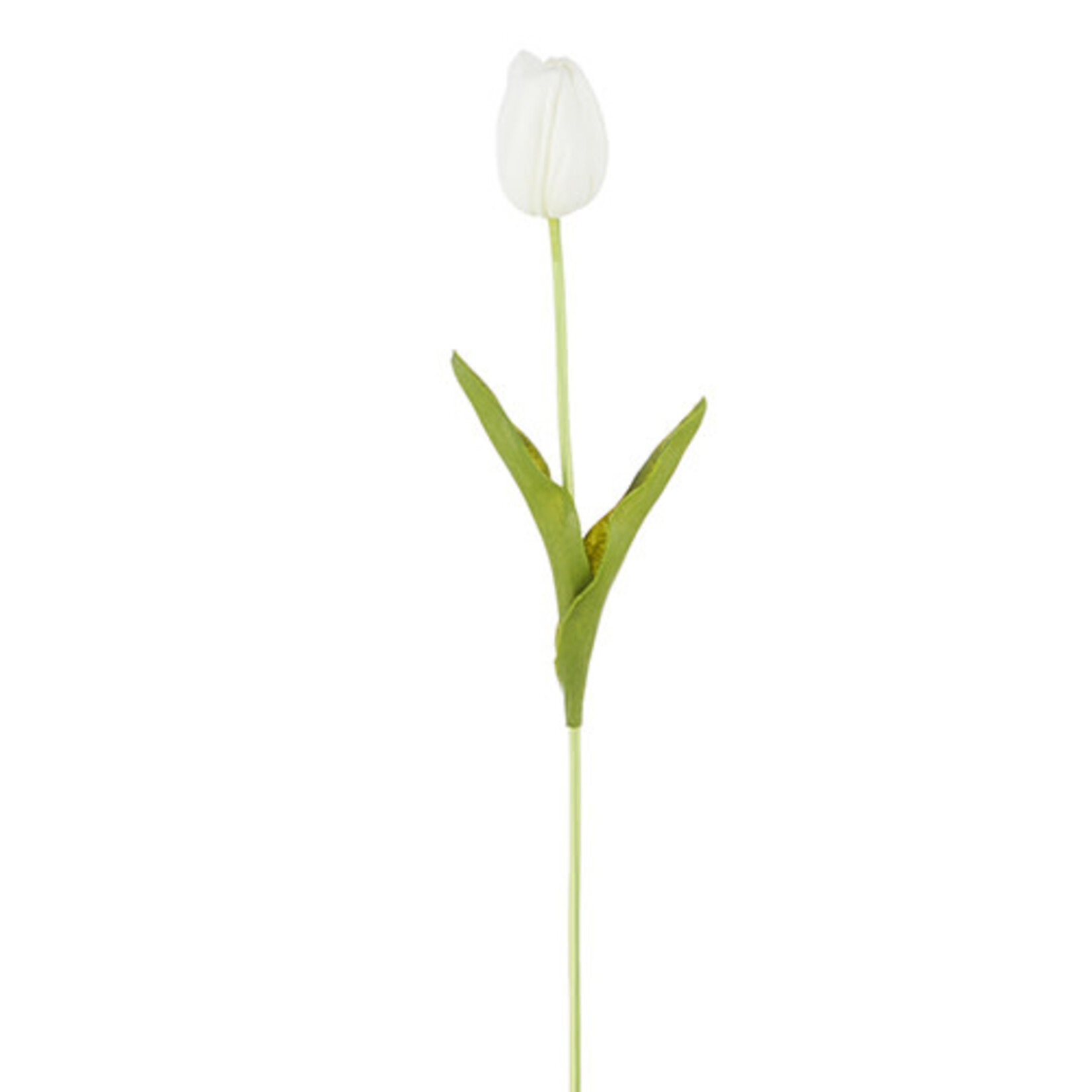 m. lynne designs white real touch tulip single stem