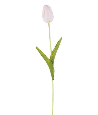 available at m. lynne designs light pink real touch tulip single stem