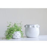 available at m. lynne designs White Terracotta with Raised Dots Planter