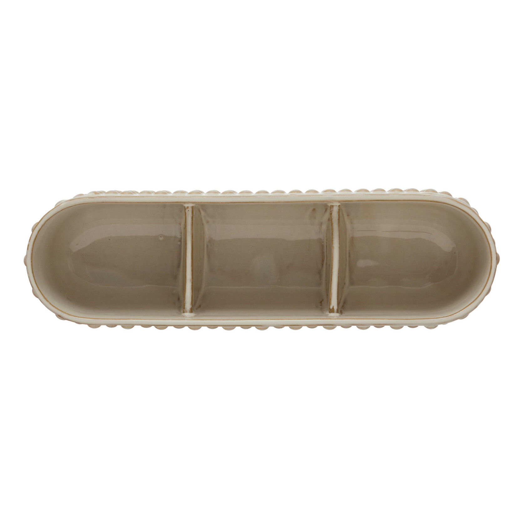 m. lynne designs white reactive glaze hobnail planter