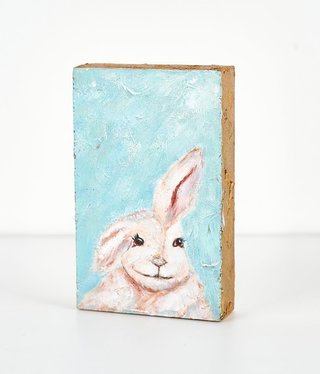 available at m. lynne designs Handpainted Bunny Block