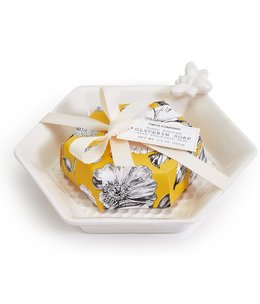 available at m. lynne designs Bee Clean Honey Soap & Dish