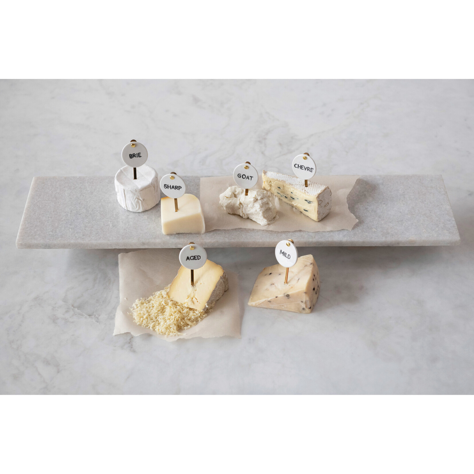 m. lynne designs set of six cheese markers