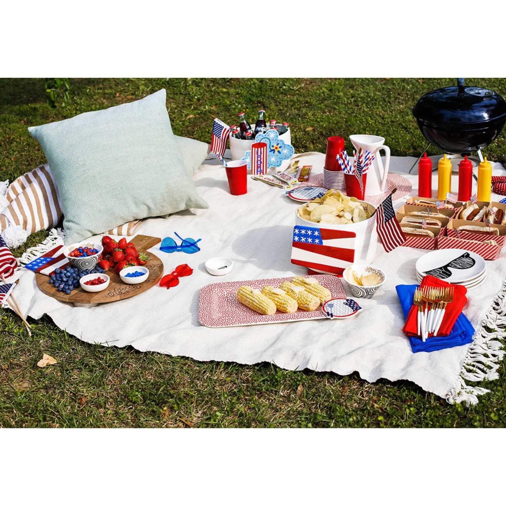 happy everything big wooden serving board