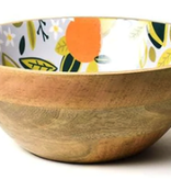 coton colors Citrus Wooden Footed Bowl