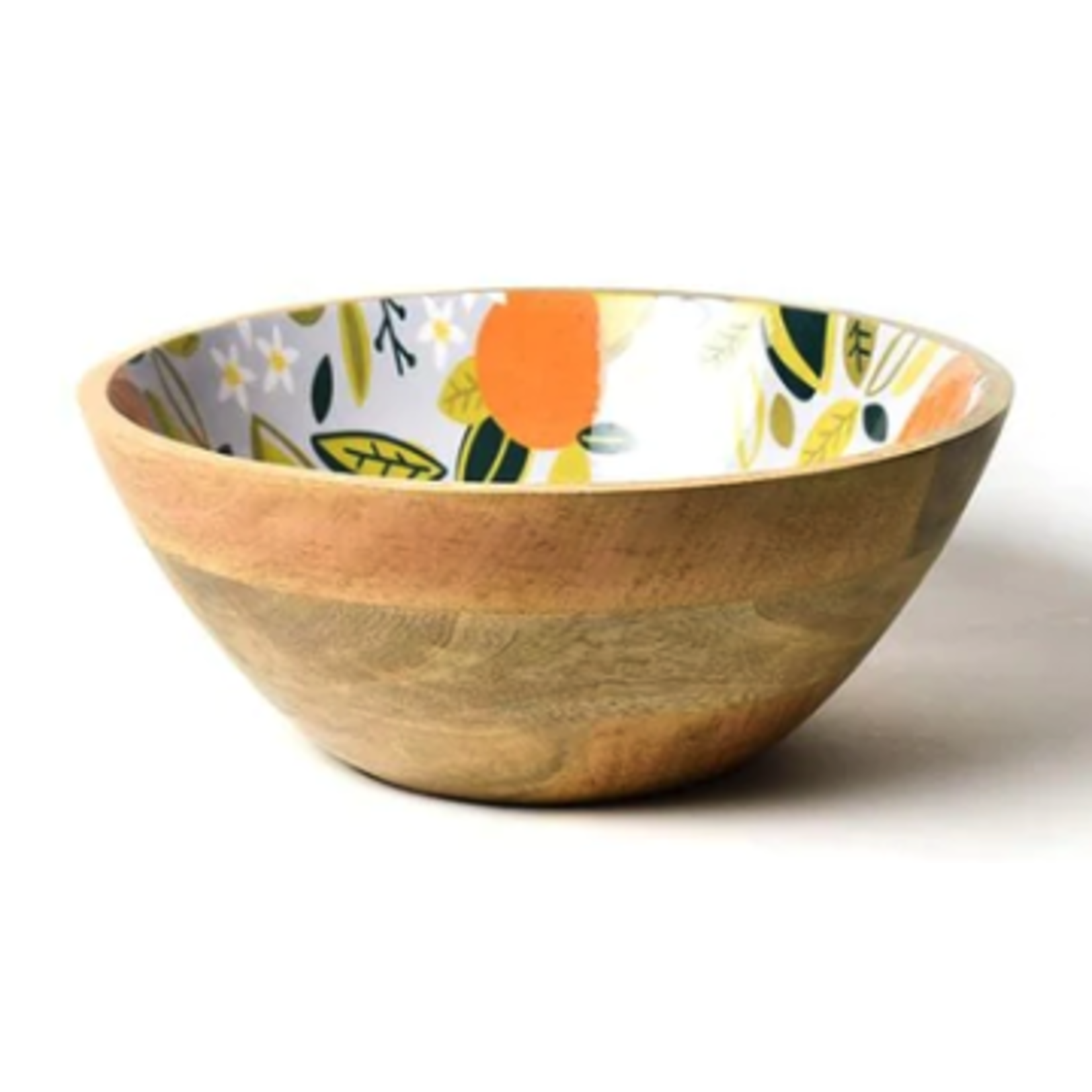 coton colors citrus wooden footed bowl