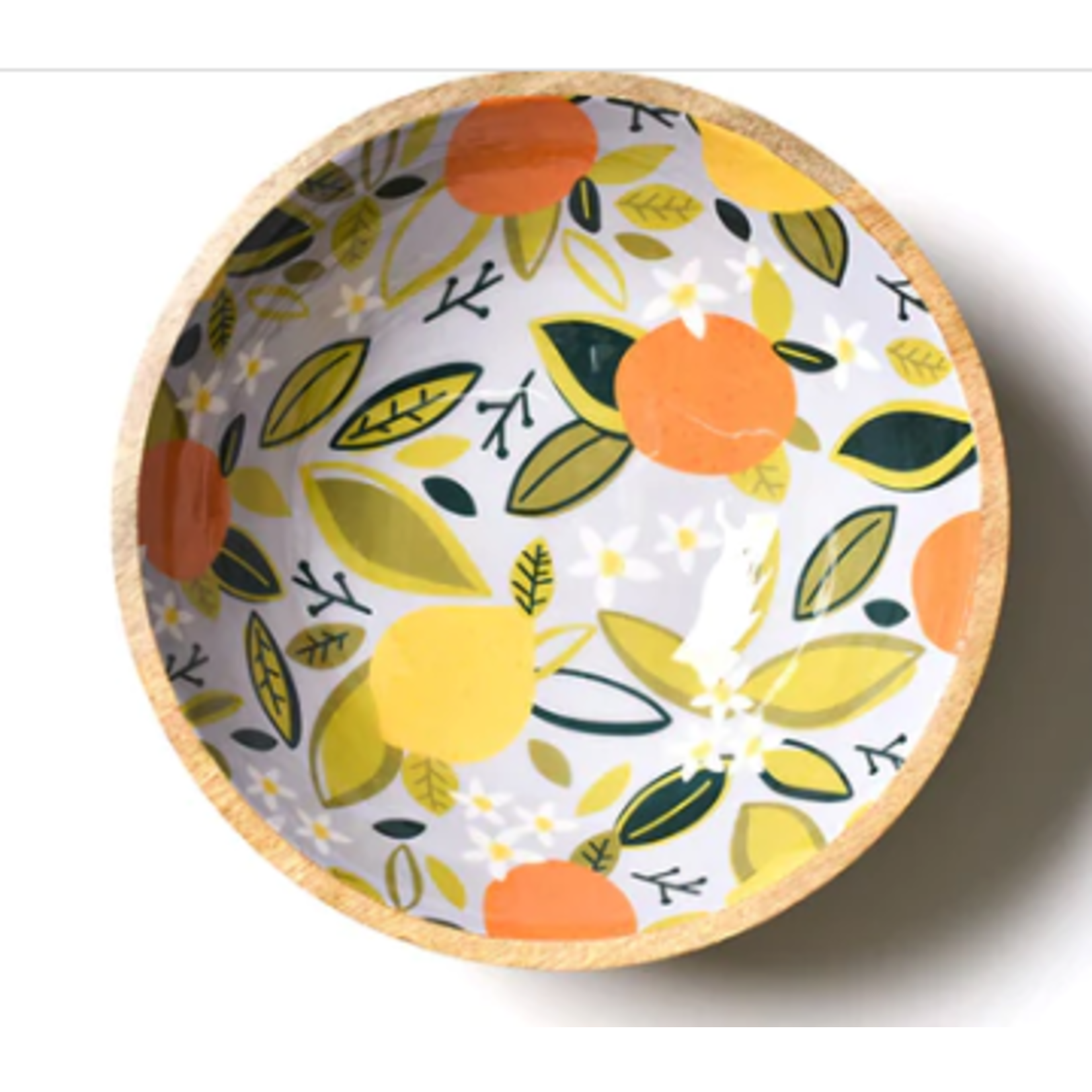 coton colors citrus wooden footed bowl