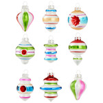 m. lynne designs retro glass ornament, 2.5"