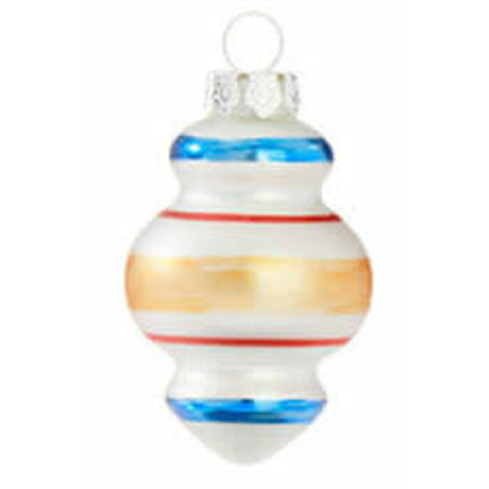 m. lynne designs retro glass ornament, 2.5"