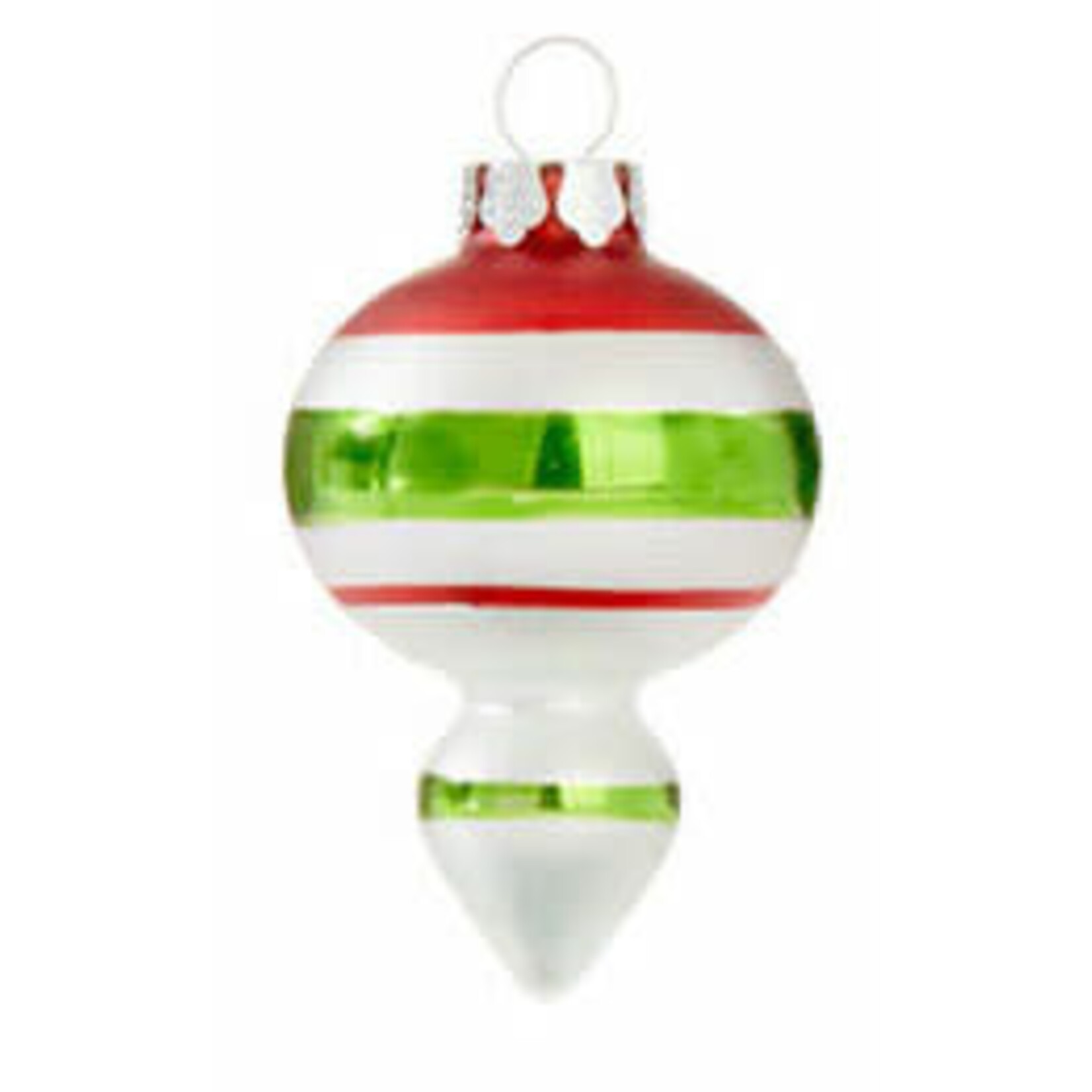 m. lynne designs retro glass ornament, 2.5"