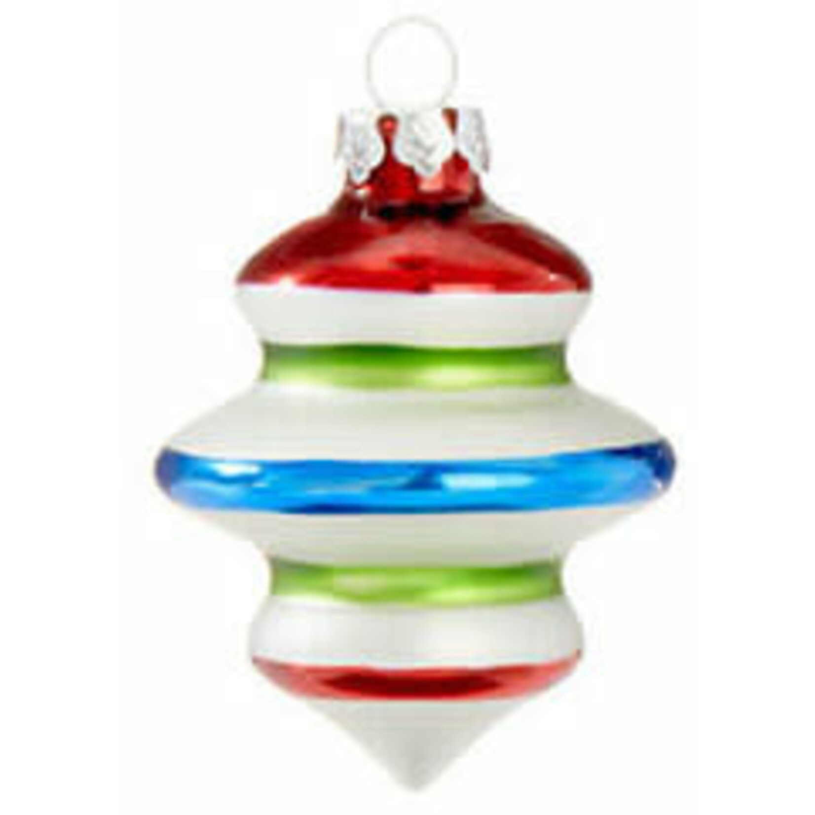 m. lynne designs retro glass ornament, 2.5"
