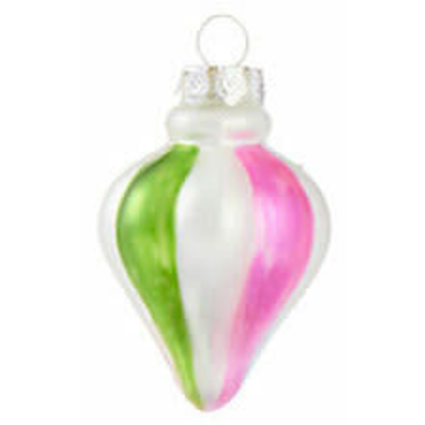 m. lynne designs retro glass ornament, 2.5"