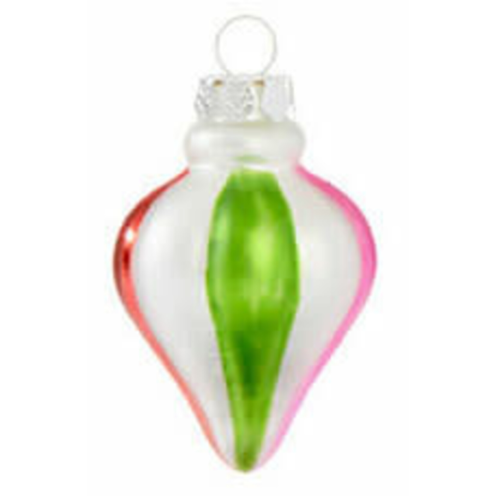 m. lynne designs retro glass ornament, 2.5"