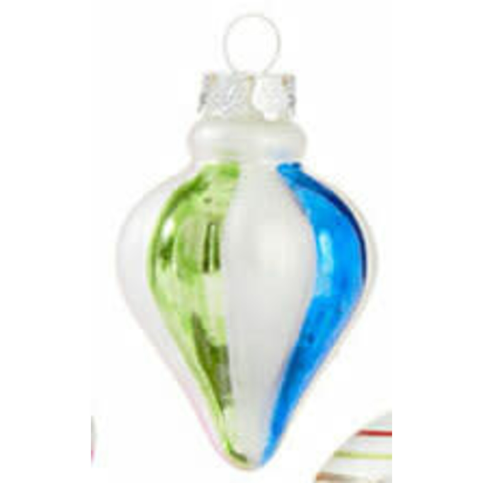 m. lynne designs retro glass ornament 3"