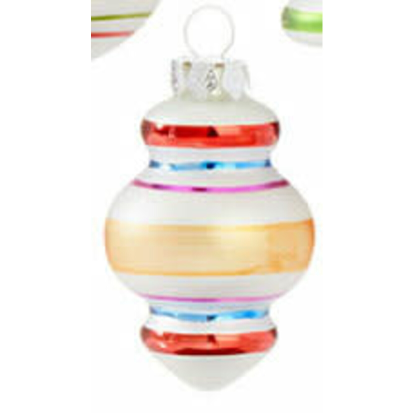 m. lynne designs retro glass ornament 3"