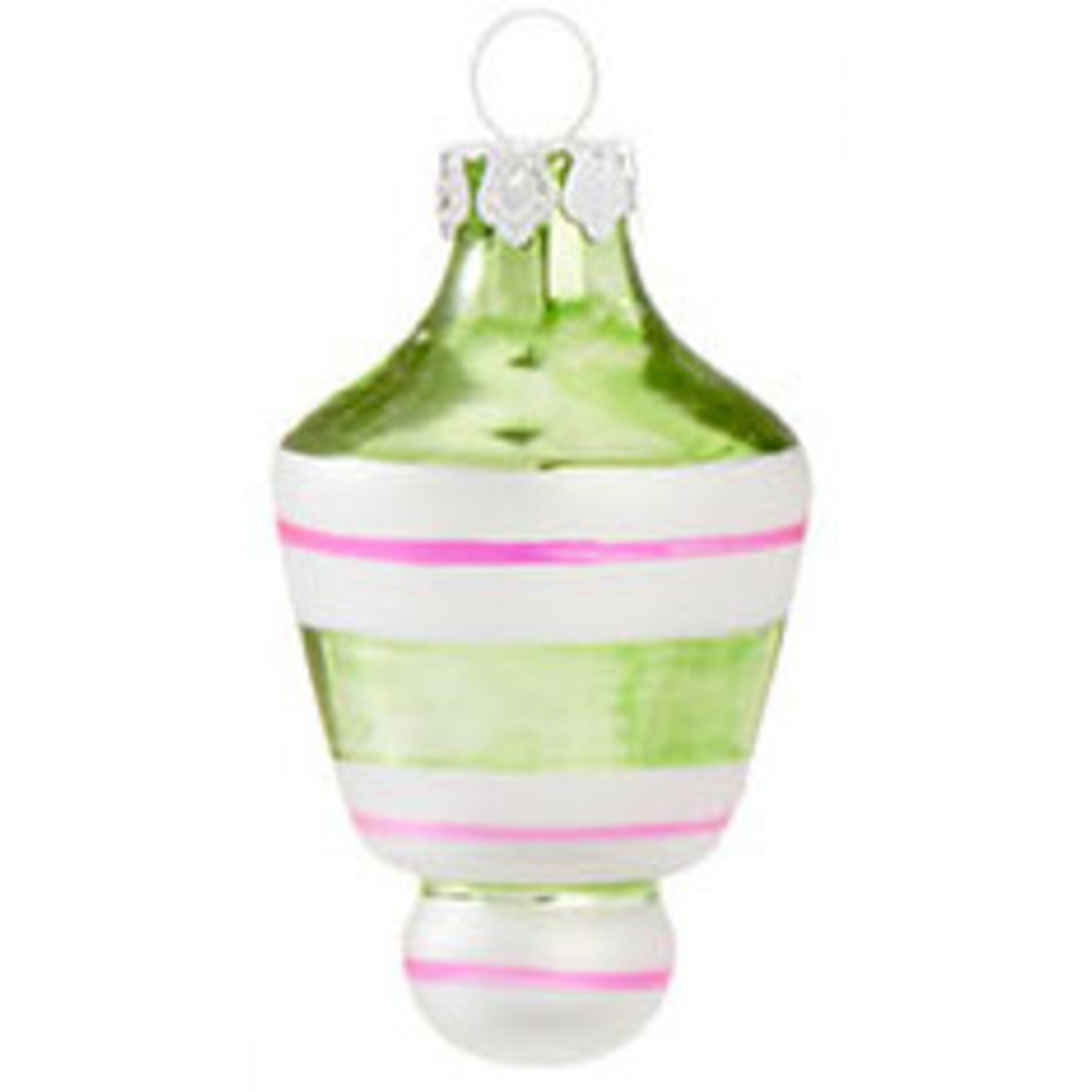 m. lynne designs retro glass ornament 3"
