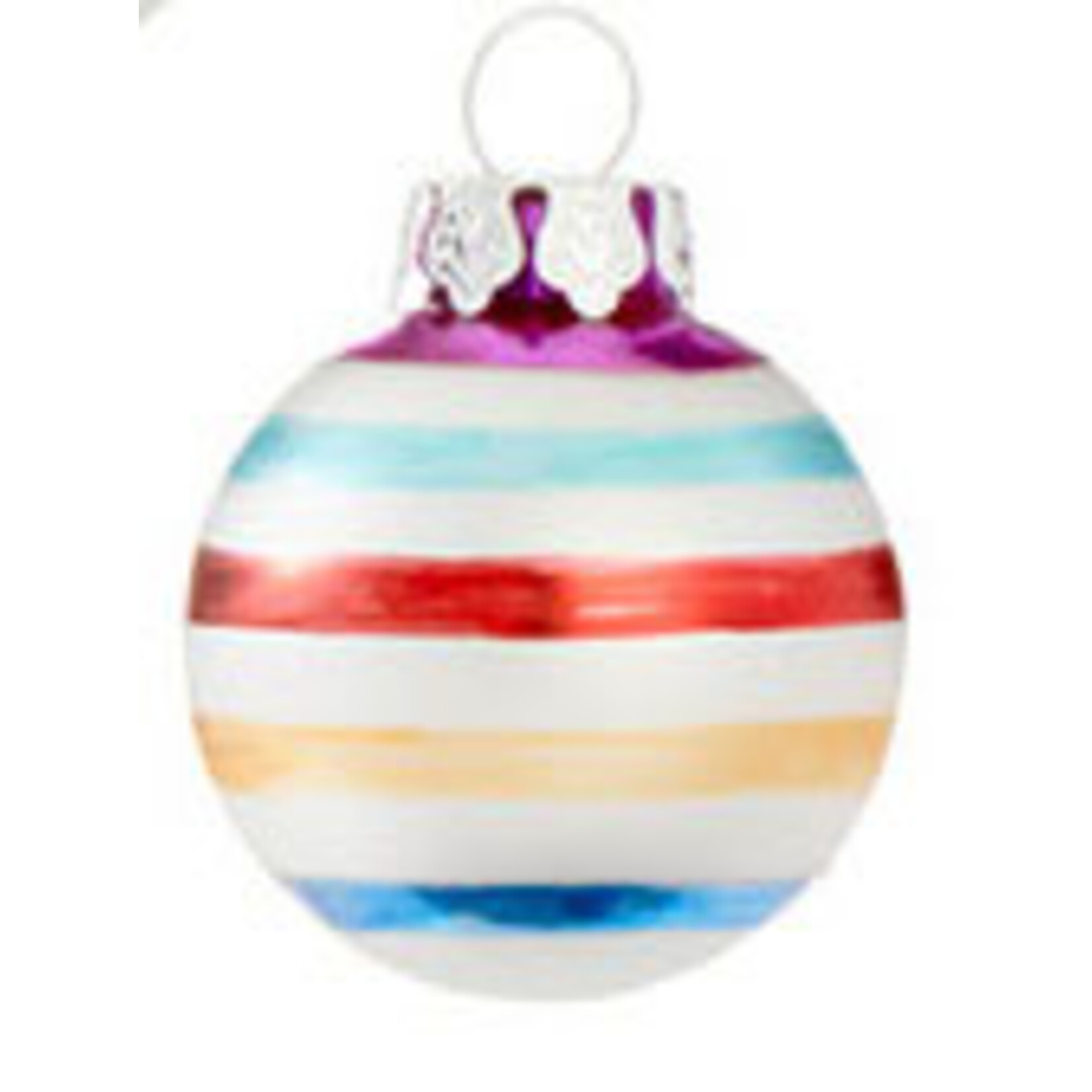 m. lynne designs retro glass ornament 3"