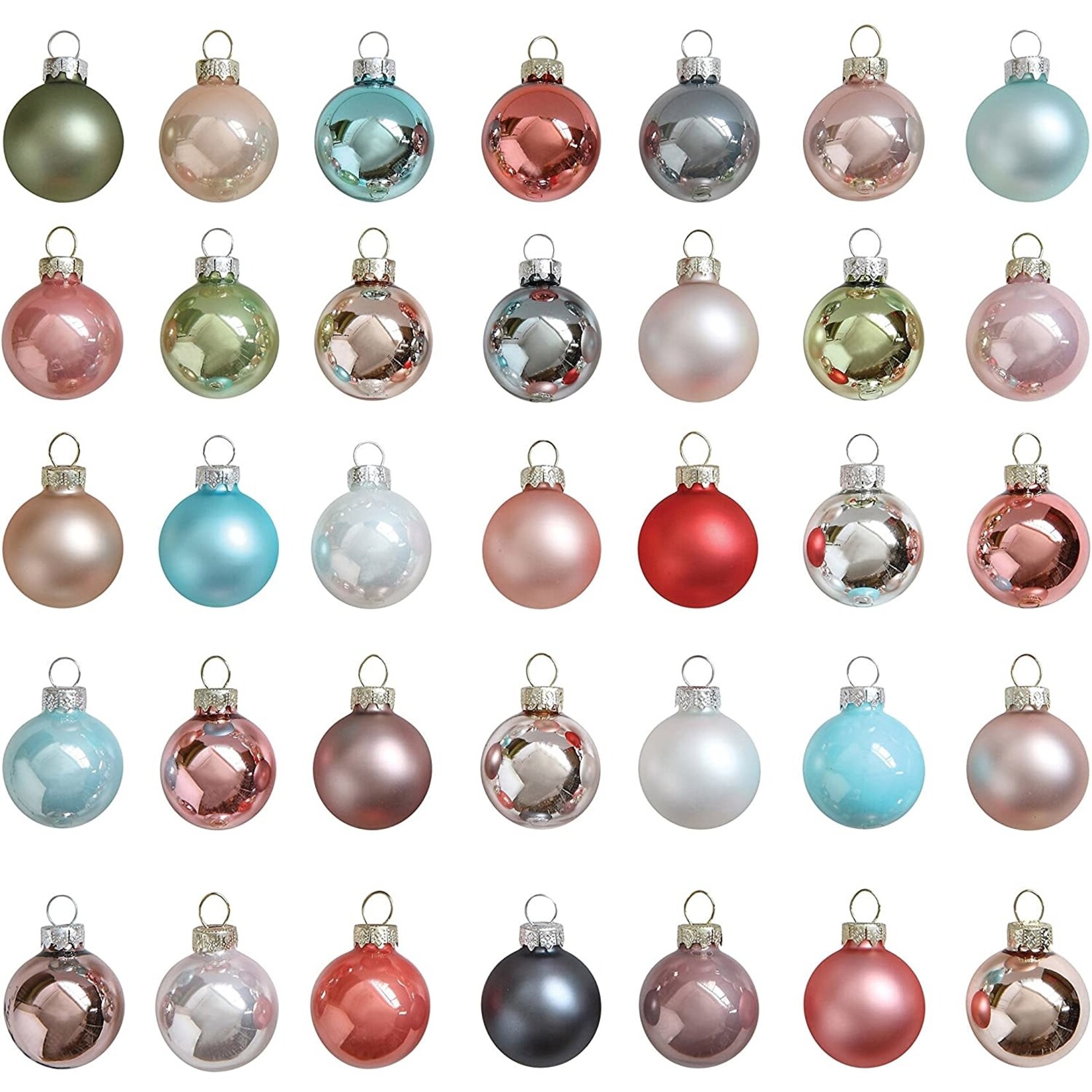m. lynne designs 1" round glass ornament