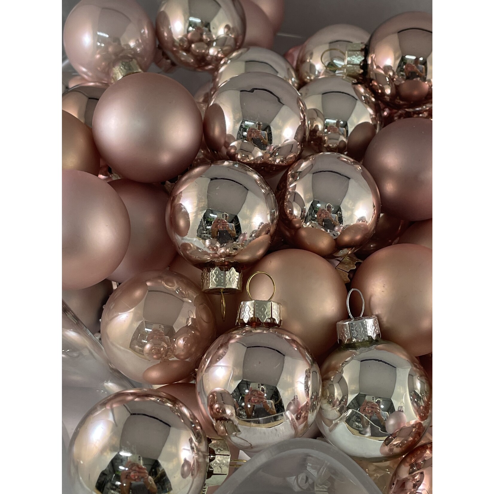 m. lynne designs 1" round glass ornament