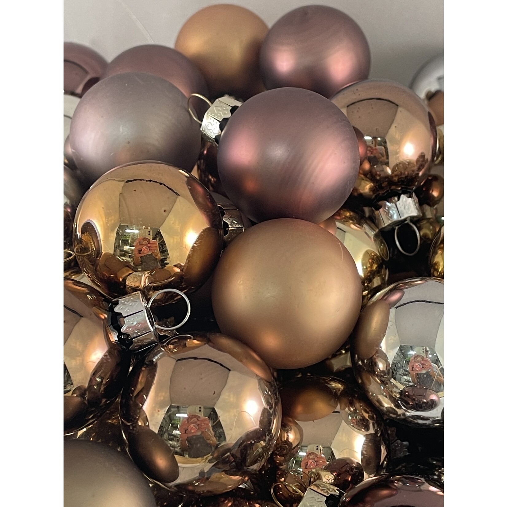m. lynne designs 1" round glass ornament