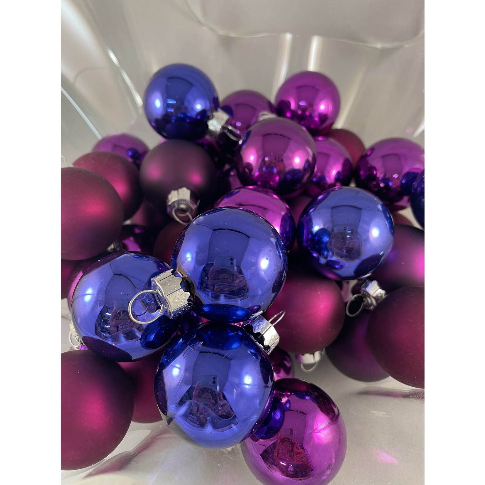 m. lynne designs 1" round glass ornament