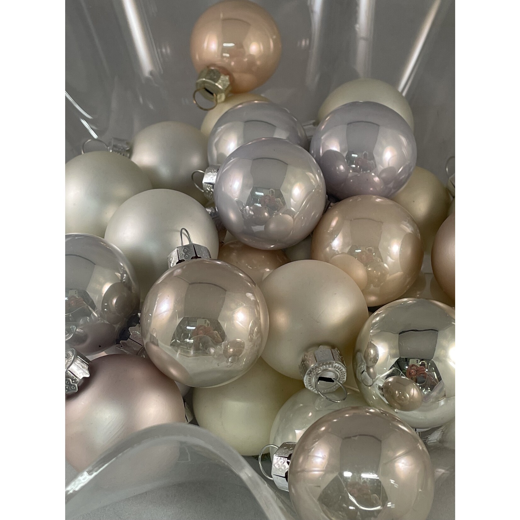 m. lynne designs 1" round glass ornament