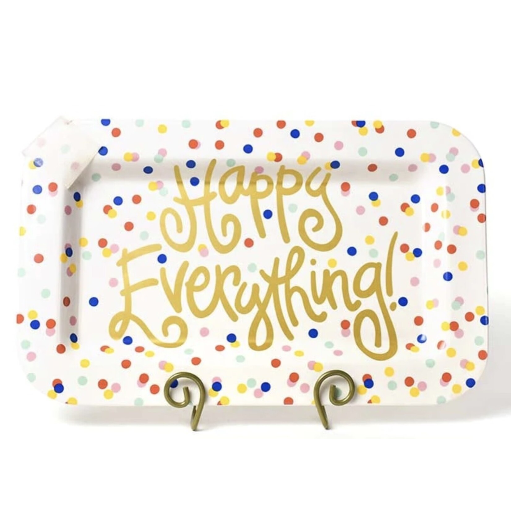 happy everything happy dot rectangle platter