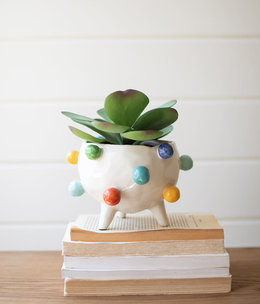 available at m. lynne designs Colorful Bubbles Planter