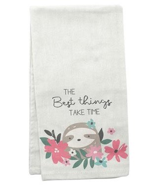 available at m. lynne designs Flora Floursack Sloth Tea Towel,