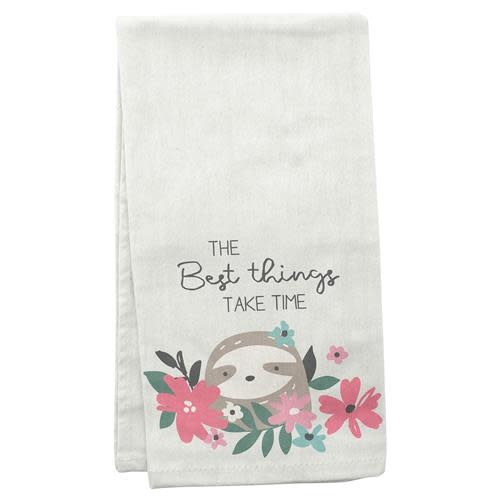 available at m. lynne designs Flora Floursack Sloth Tea Towel,