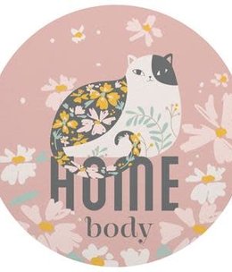 available at m. lynne designs Cat Homebody Sticker