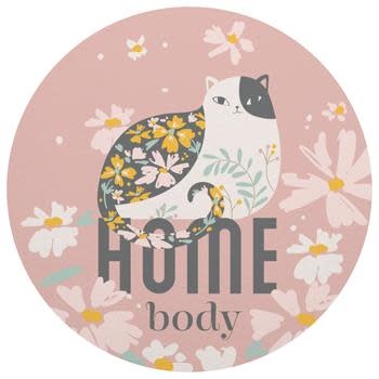 available at m. lynne designs Cat Homebody Sticker