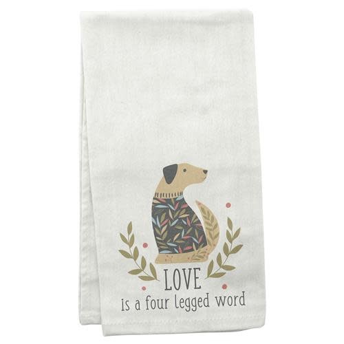 available at m. lynne designs Flora Floursack Dog Tea Towel