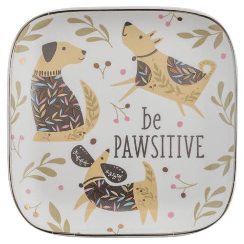 available at m. lynne designs Dog Be Pawsitive Large Trinket Tray