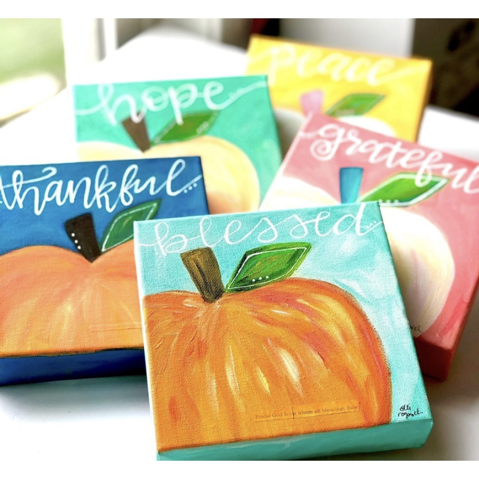 m. lynne designs fall pumpkin canvas