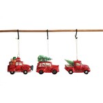 m. lynne designs automobile with tree glass ornament