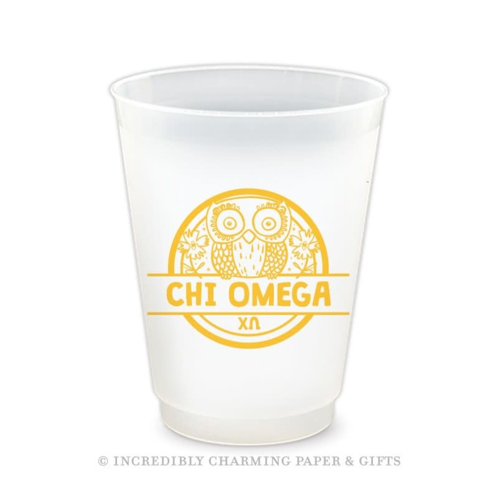 m. lynne designs chi omega icon frost flex cup