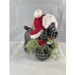 m. lynne designs plaid dog ornament