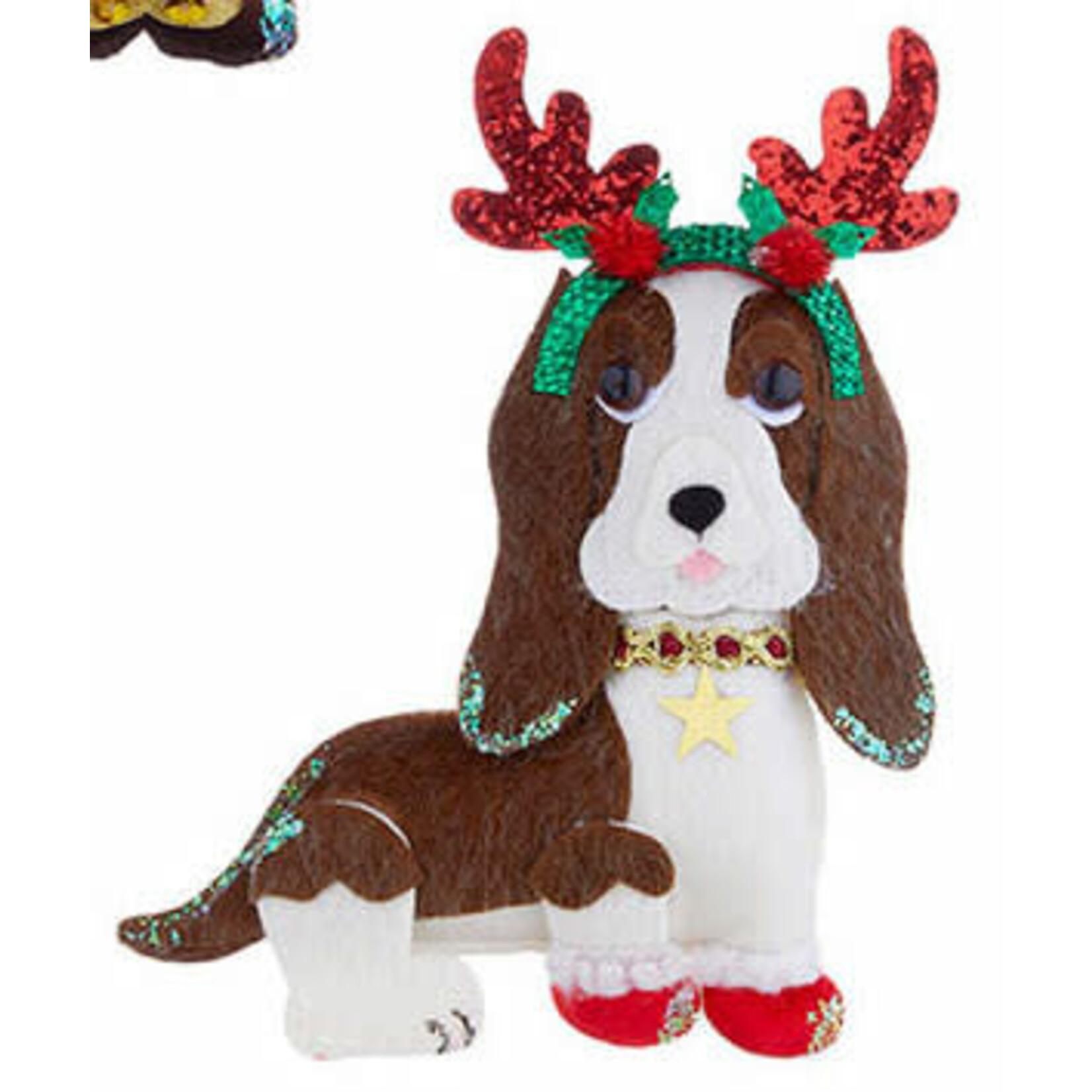 m. lynne designs christmas dog ornament