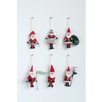 m. lynne designs wool santa ornament