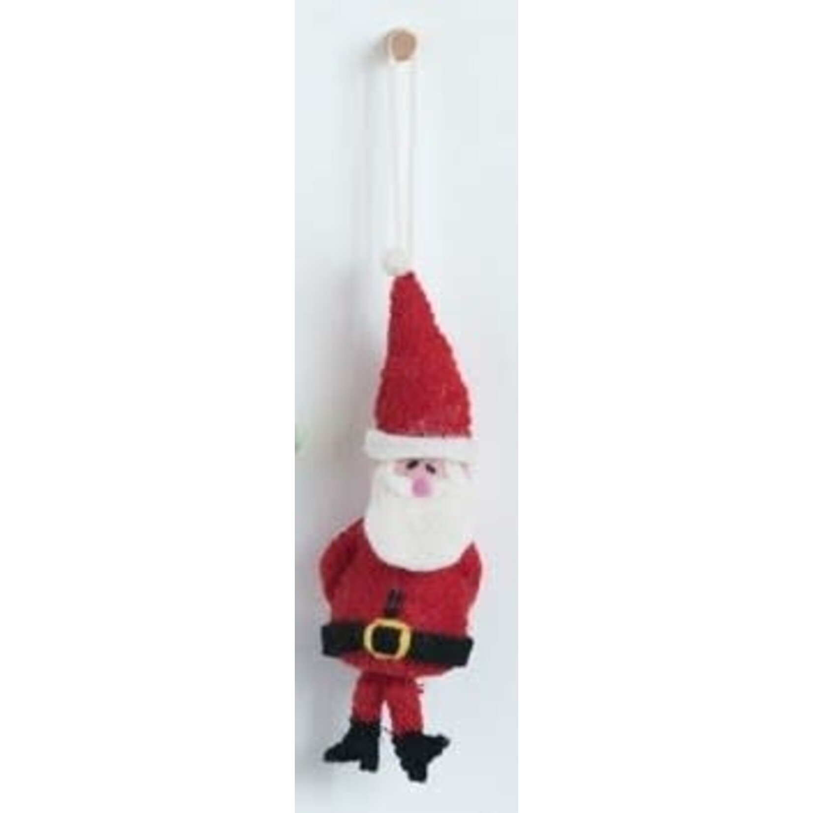 m. lynne designs wool santa ornament