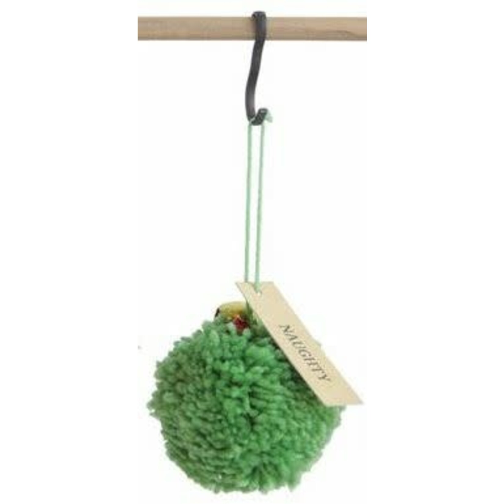 m. lynne designs pom pom with seasonal saying ornament