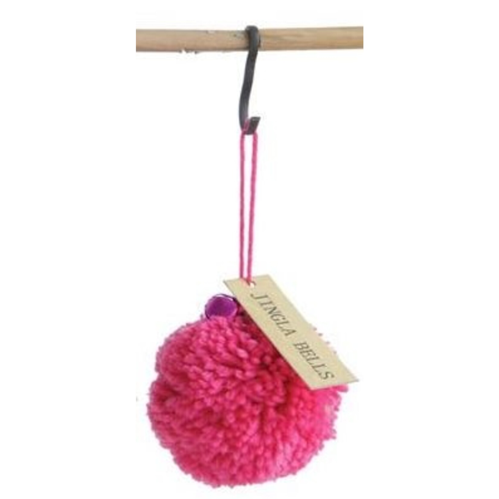 m. lynne designs pom pom with seasonal saying ornament