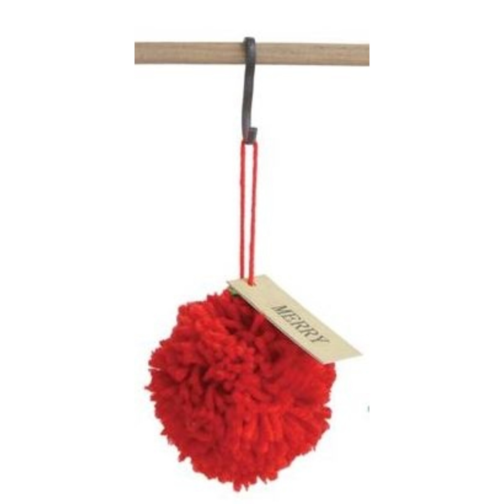 m. lynne designs pom pom with seasonal saying ornament