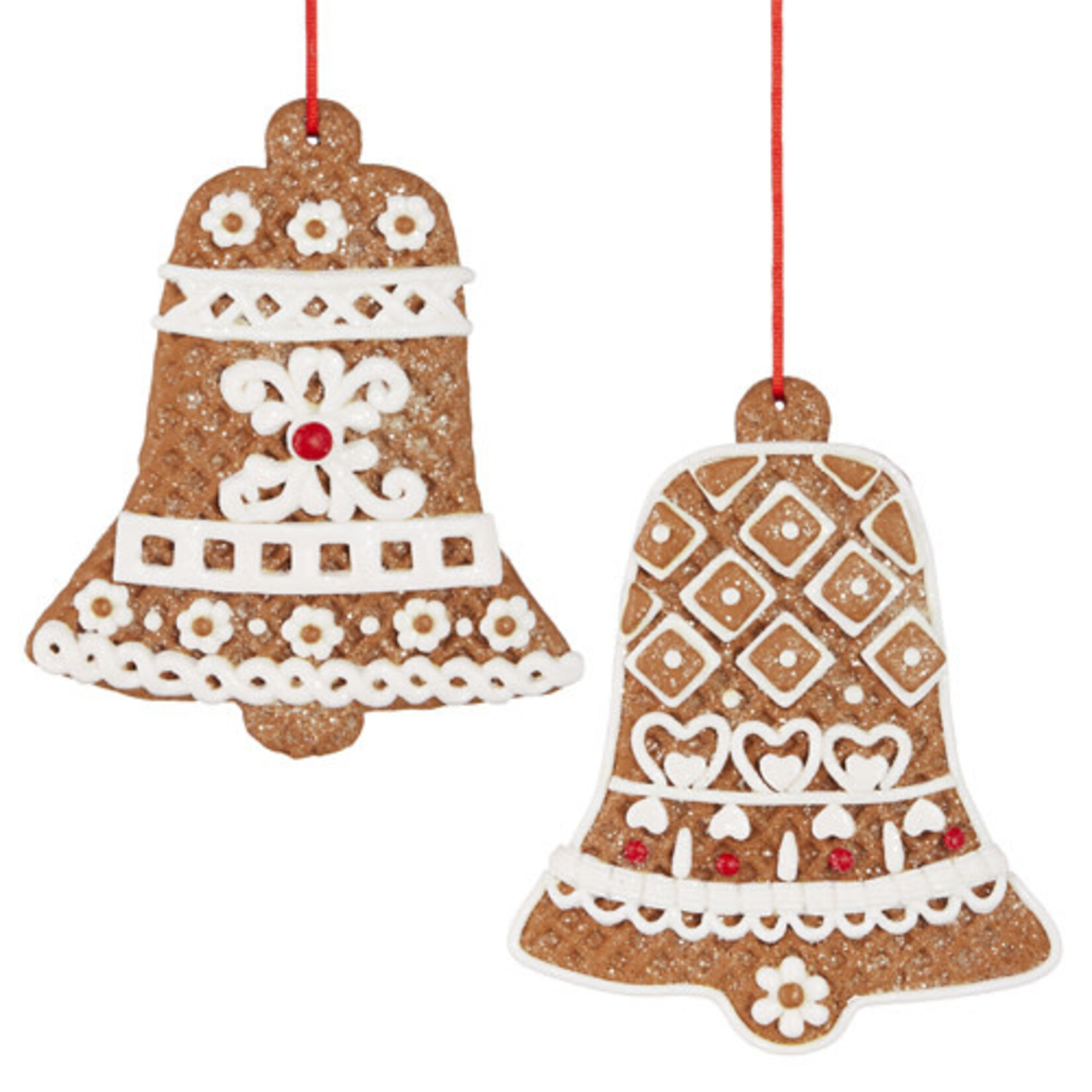 m. lynne designs gingerbread bell ornament