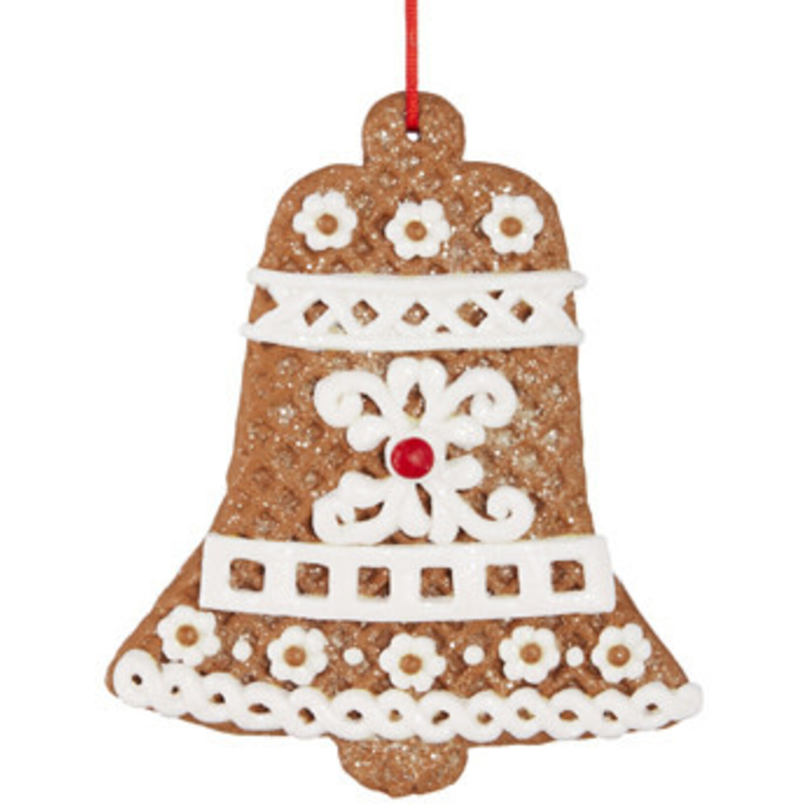 m. lynne designs gingerbread bell ornament