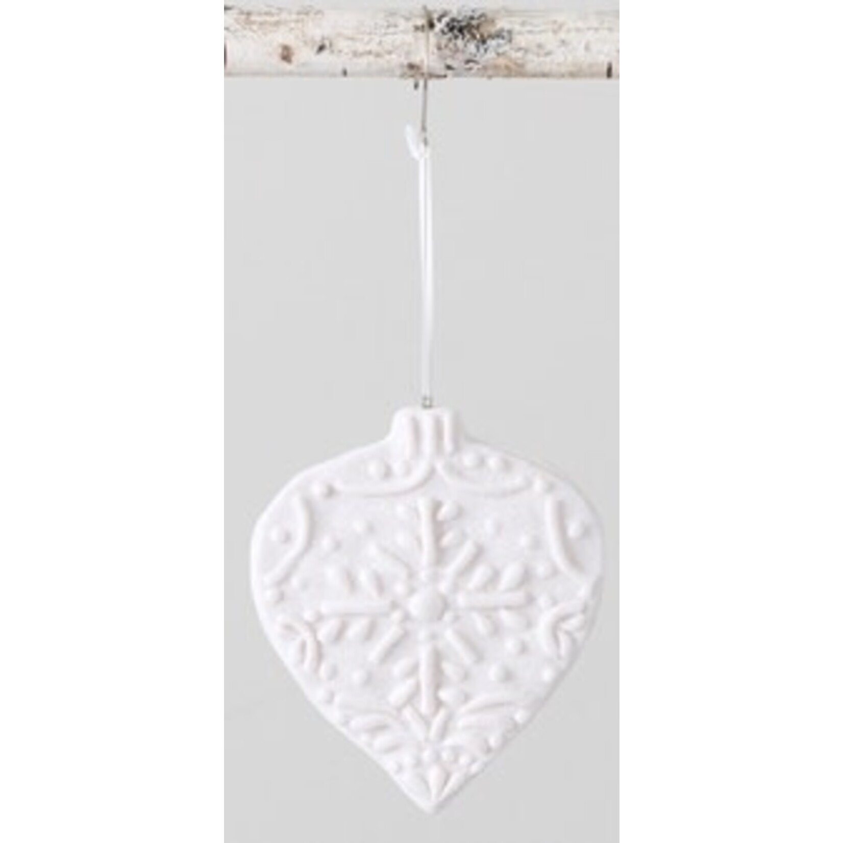 m. lynne designs white cookie ornament