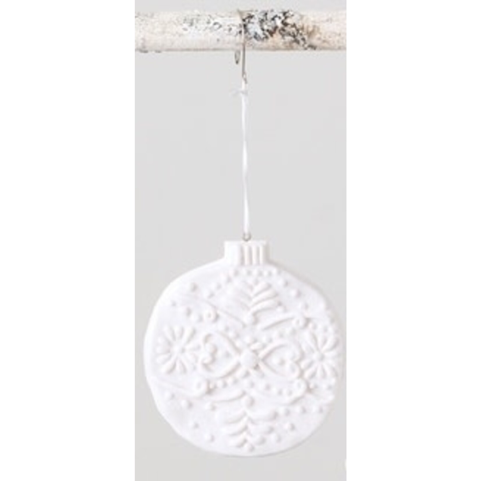 m. lynne designs white cookie ornament