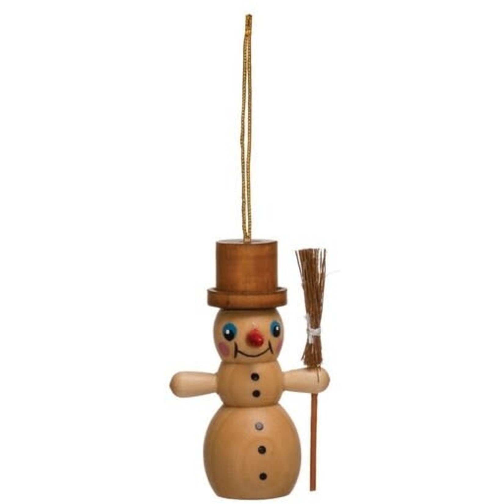 m. lynne designs wooden snowman ornament