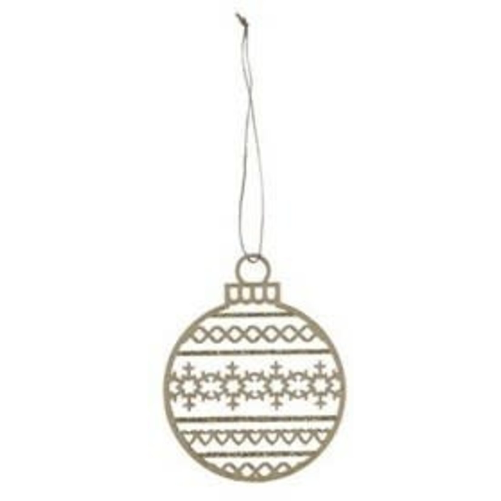 m. lynne designs round laser cut wood ornament